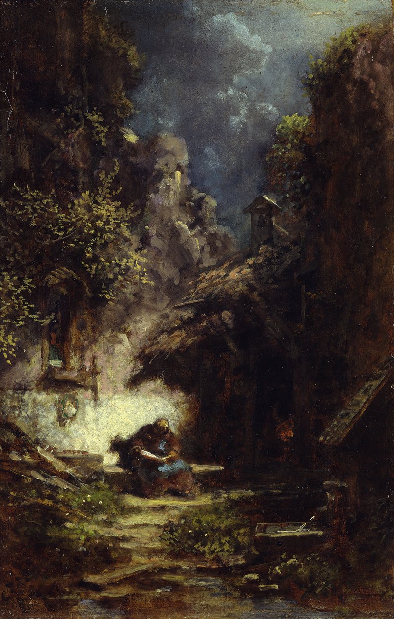 Čtoucí poustevník od Carl Spitzweg