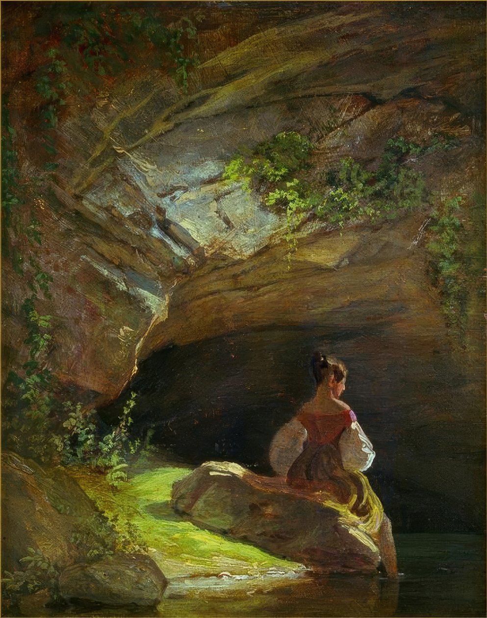 Dívky před jeskyní od Carl Spitzweg