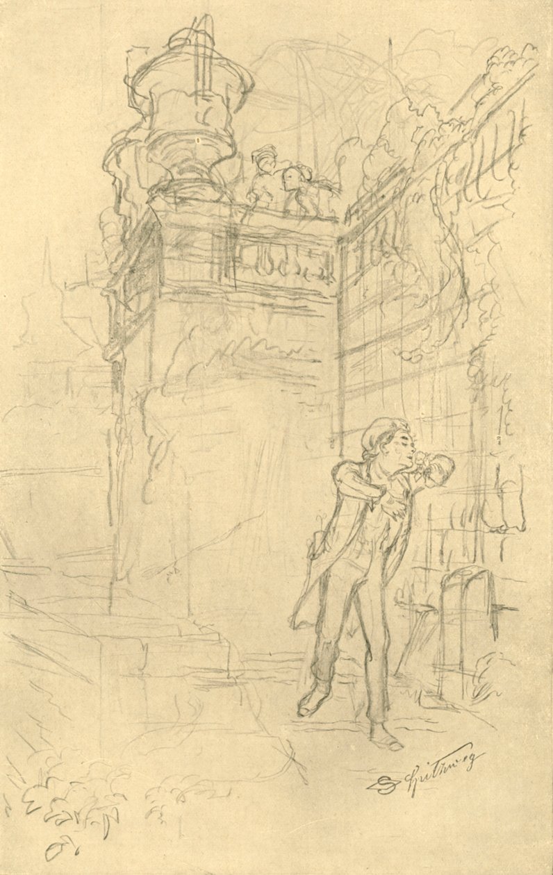 Malvolios Enkel, polovina konce 19. století, c1924. od Carl Spitzweg