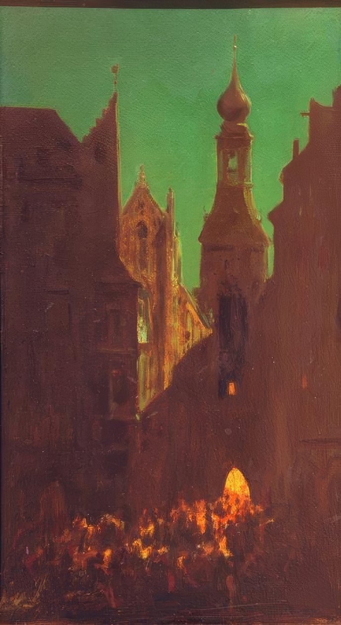 Marienplatz v Mnichově od Carl Spitzweg
