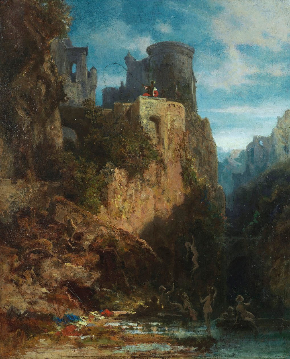 Mořská panna Catch, asi 1860. od Carl Spitzweg