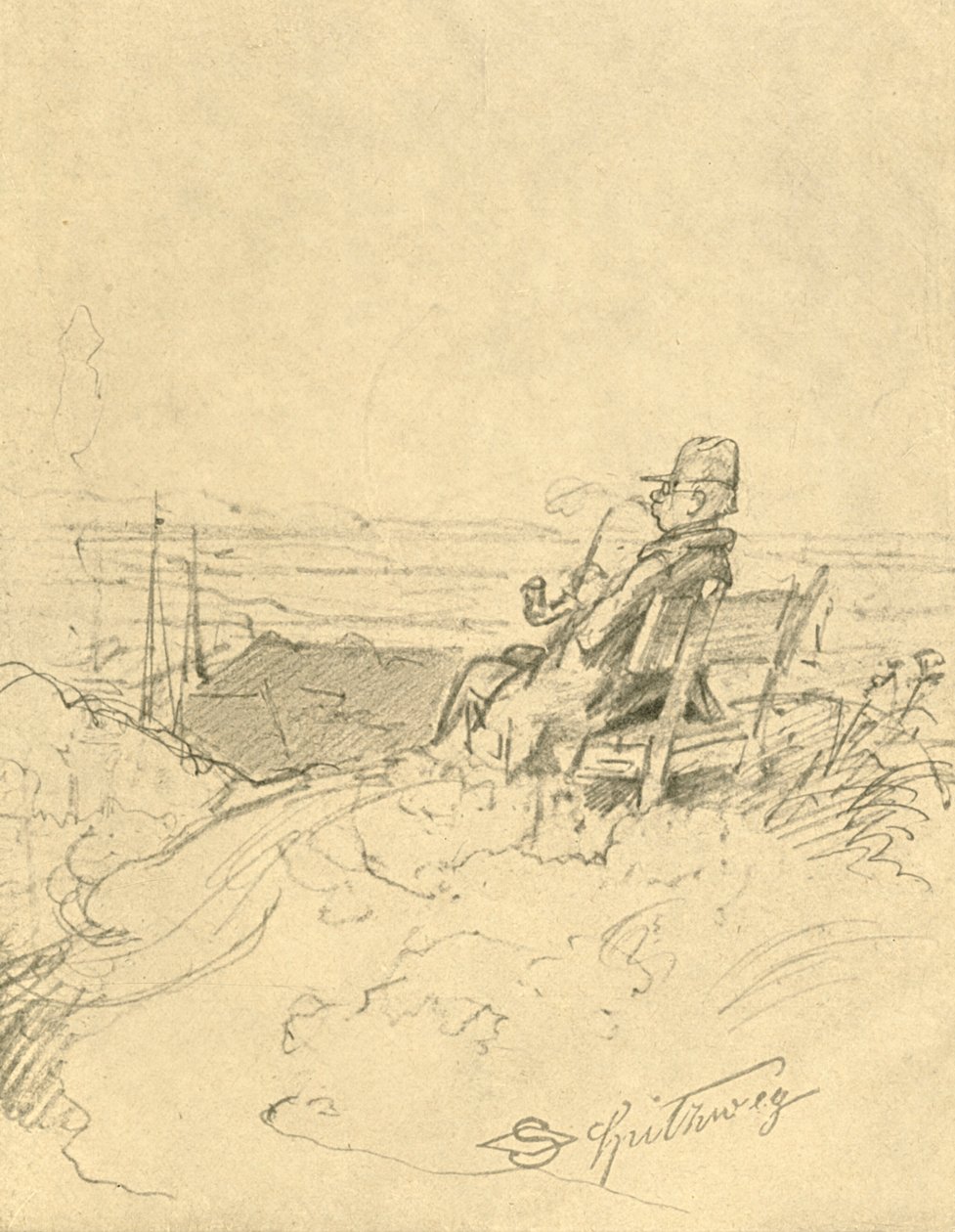 Po práci je dobrý odpočinek, polovina 19. století, c1924. od Carl Spitzweg
