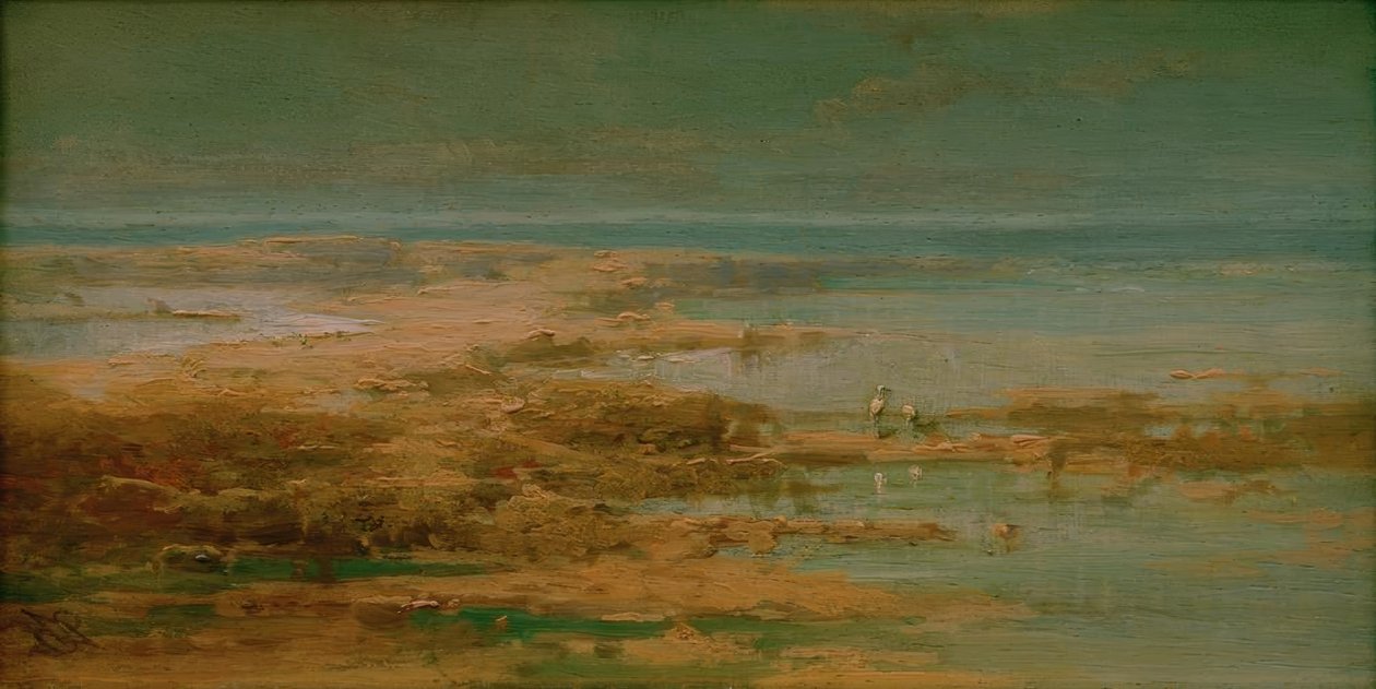 Nilská krajina s čápy od Carl Spitzweg