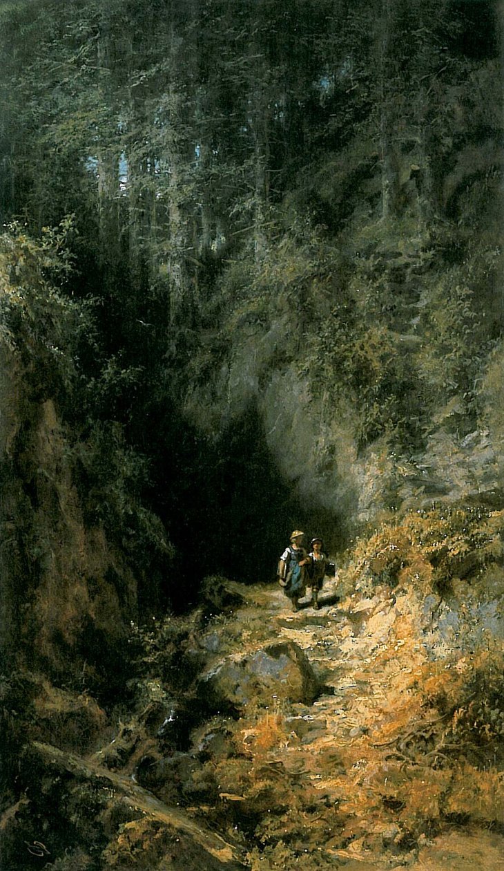 Školní děti v lese od Carl Spitzweg