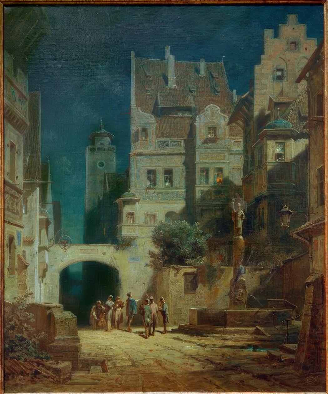 Serenáda v měsíčním světle od Carl Spitzweg