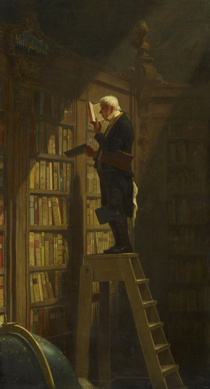 Knihomol, c. 1850 od Carl Spitzweg