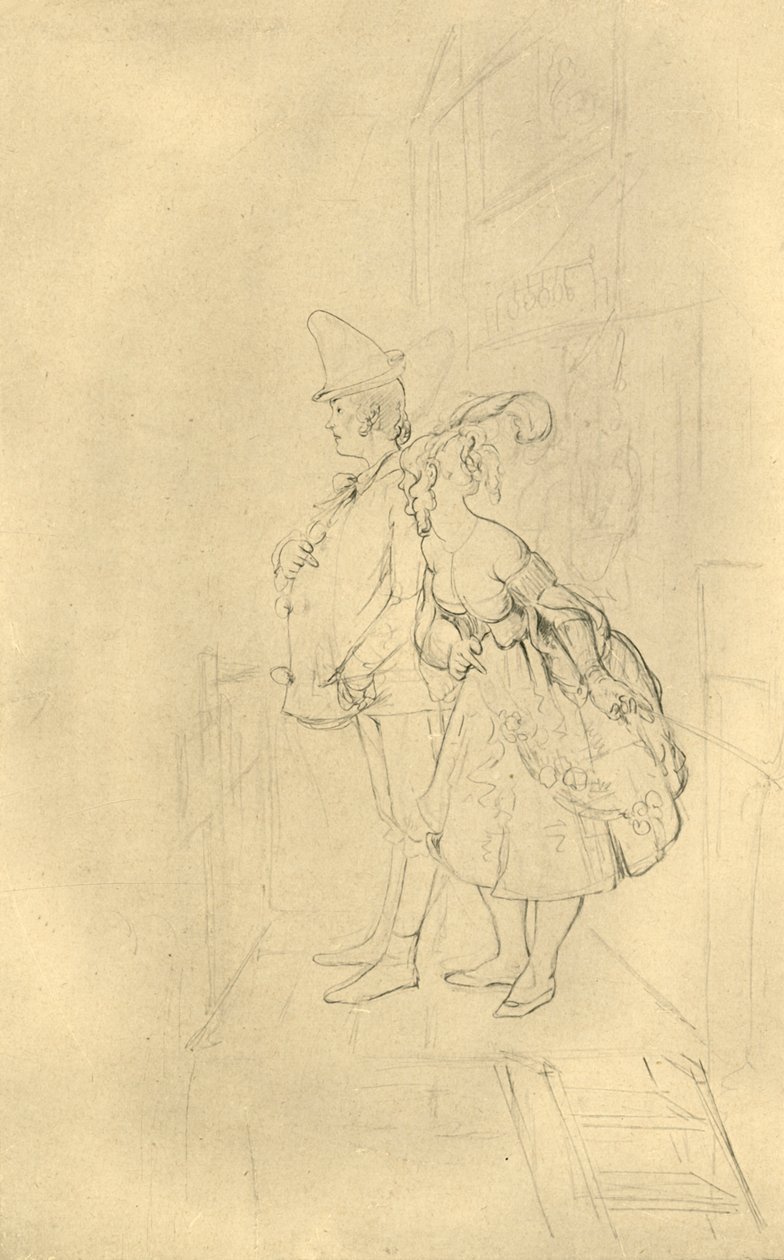 Pojďte dál, pánové!, polovina konce 19. století, kolem roku 1924. od Carl Spitzweg