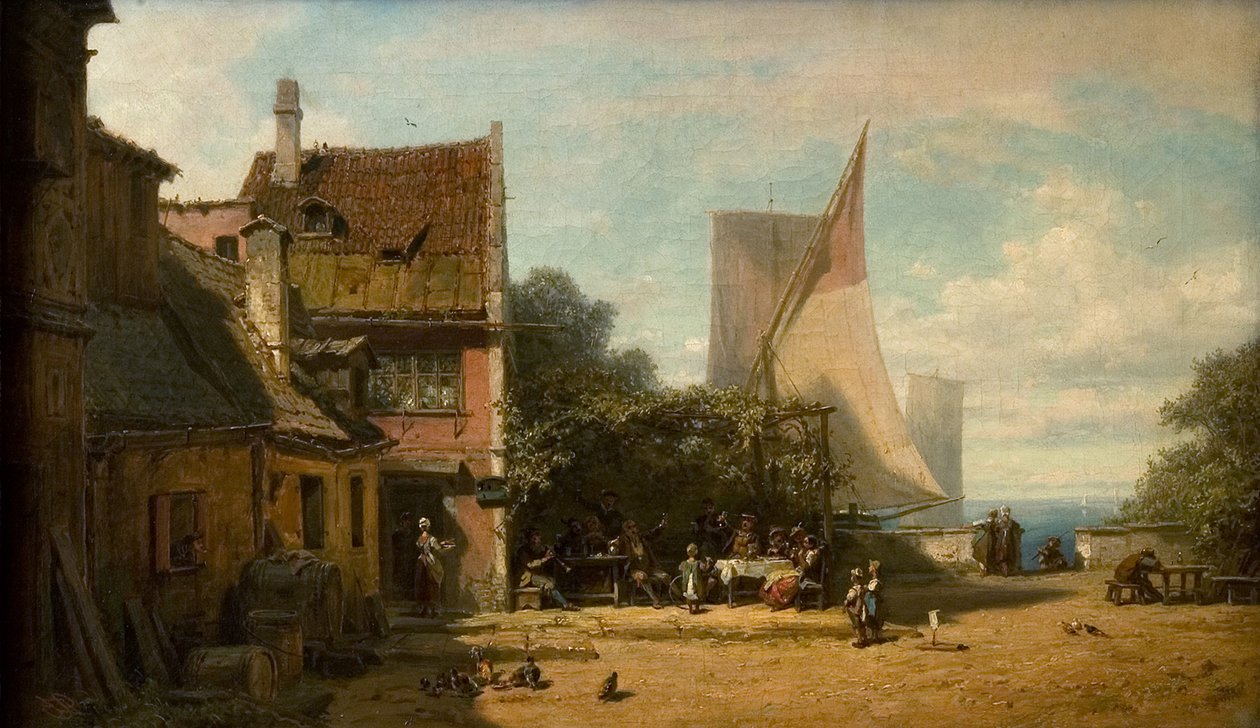 Hospoda u jezera od Carl Spitzweg