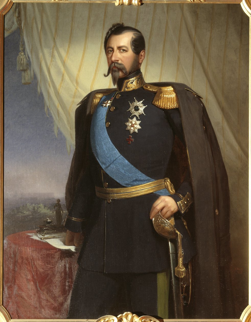 Oscar I, roi de Suede et Norvege - Portrét Oscara I. (1799-1859), švédského a norského krále, Staaff, Carl Theodor (1816-1880). Olej na plátně od Carl Theodor Staaff