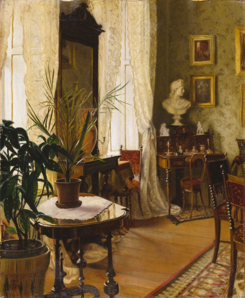 Interiér (olej na plátně) od Carl Thomsen
