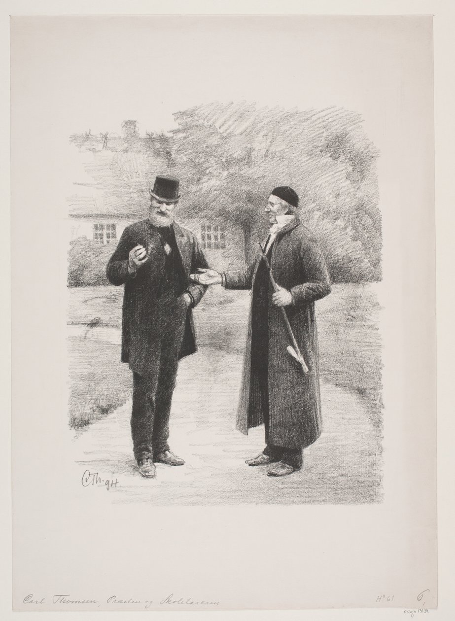 Kněz a učitel školy od Carl Thomsen