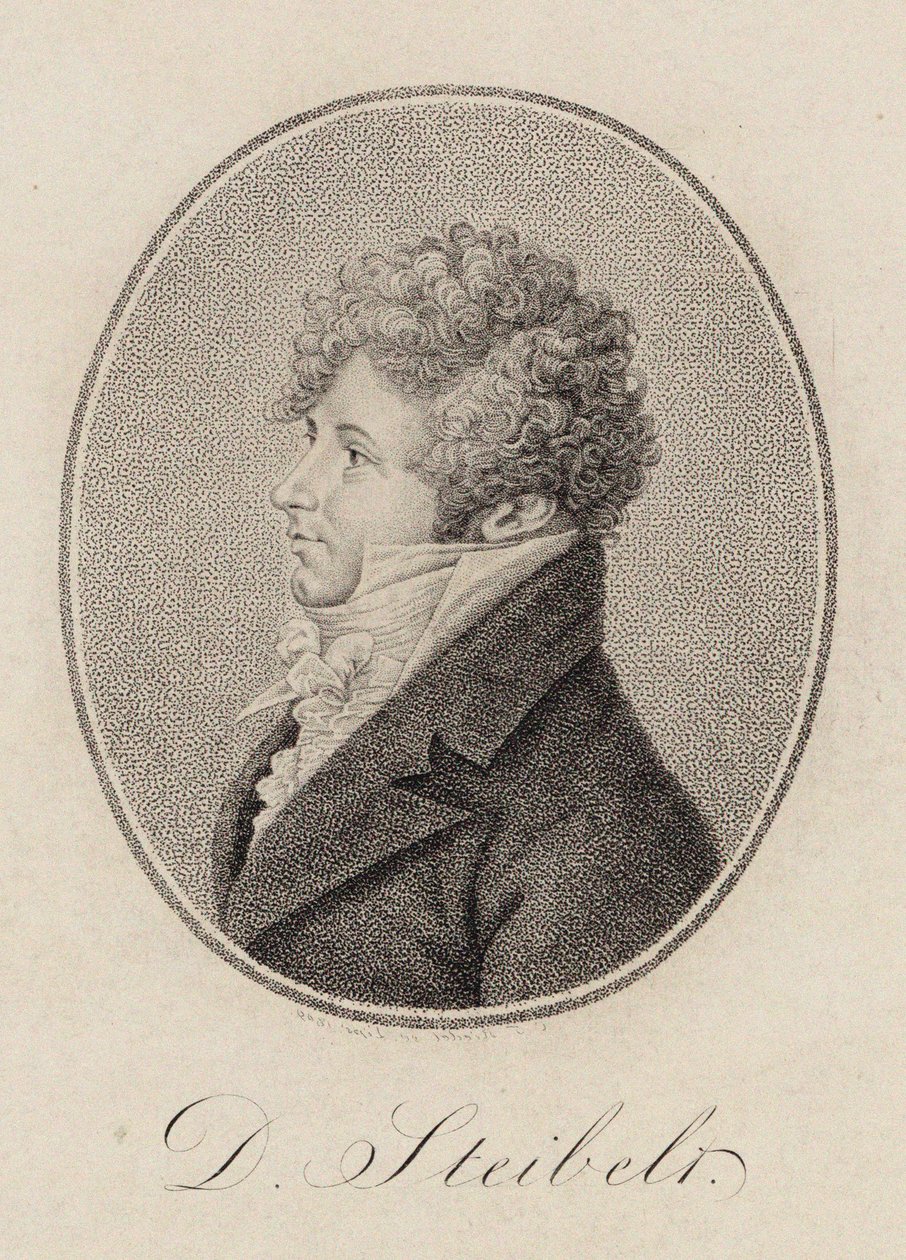 Portrét pianisty a skladatele Daniela Steibelta 1765-1823, 1809. od Carl Traugott Riedel