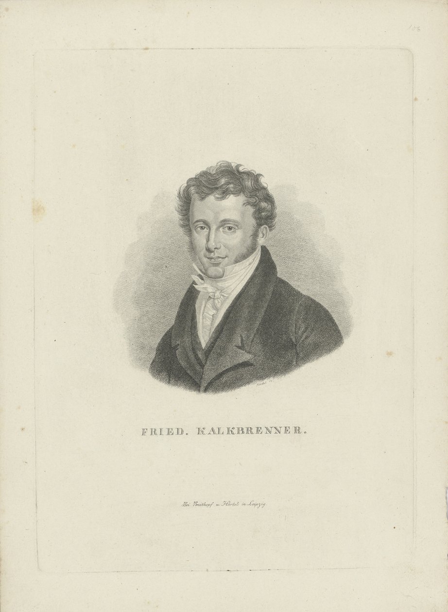 Portrét skladatele Friedricha Kalkbrennera 1785-1849, cca 1821. od Carl Traugott Riedel