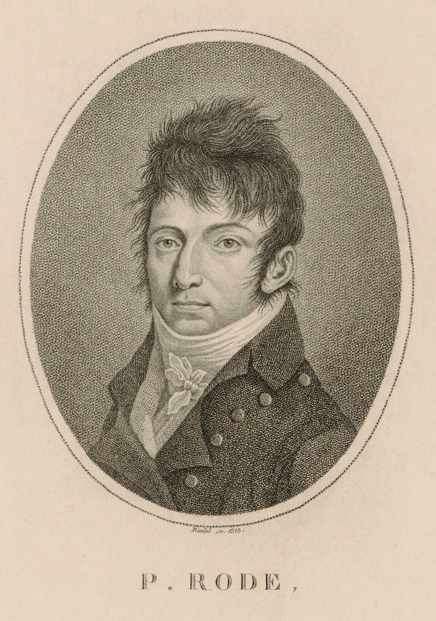 Portrét skladatele Pierre Jacques Joseph Rode 1774-1830, 1813. od Carl Traugott Riedel