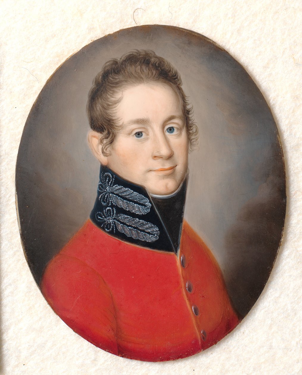 Portrét neznámého muže v červené uniformě od Carl Viertel