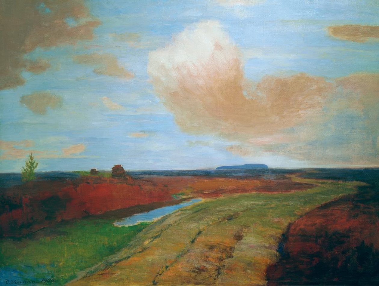 Večerní nálada ve vřesovišti od Carl Vinnen