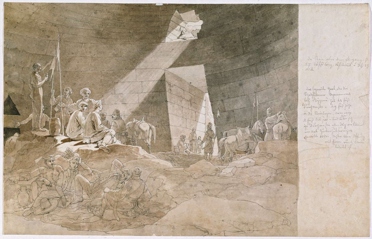 Bojovníci za svobodu v takzvané pokladnici Agamemnona poblíž Mykén od Carl Wilhelm Freiherr von Heideck
