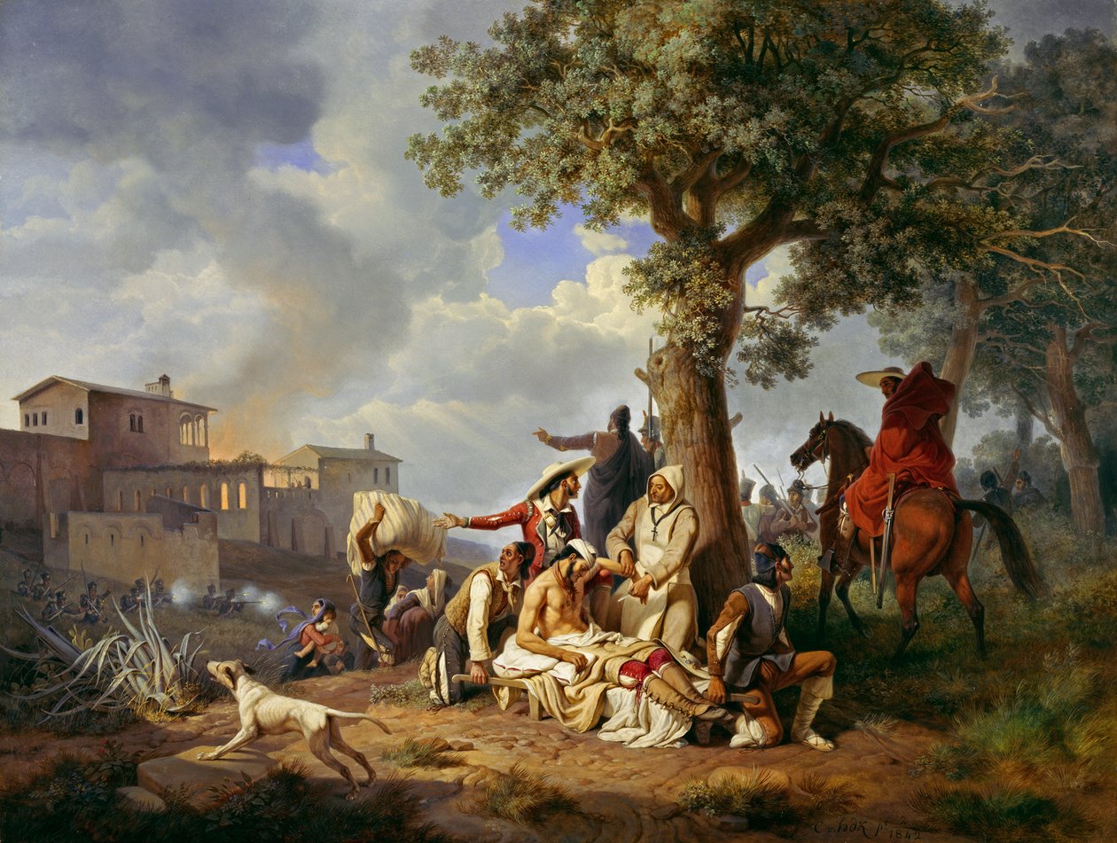 Scéna ze španělské války za nezávislost od Carl Wilhelm Freiherr von Heideck