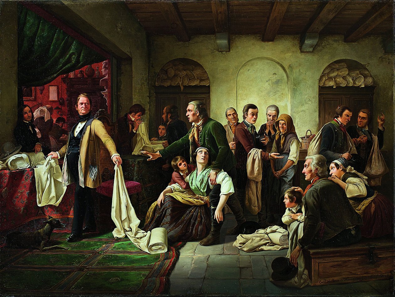 Slezští tkalci, 1844 od Carl Wilhelm Huebner