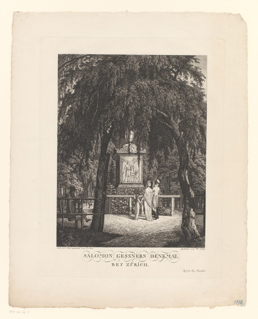Památník Salomona Gessnera poblíž Curychu Pomník Salomona Gessnera poblíž Curychu (název na objektu) od Carl Wilhelm Kolbe (I)