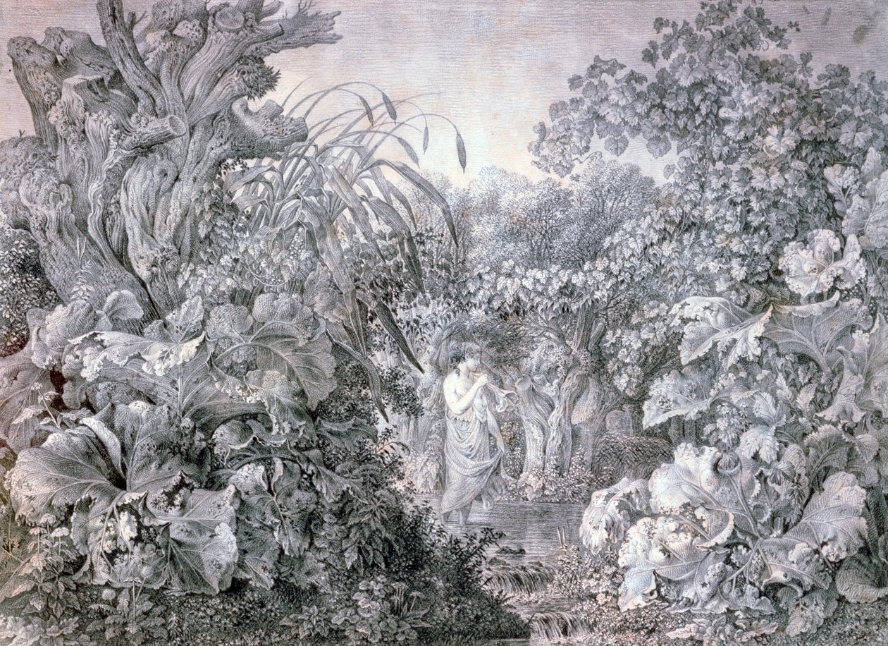"Dívka v lese Weidenau", c1777-1835 od Carl Wilhelm Kolbe the elder