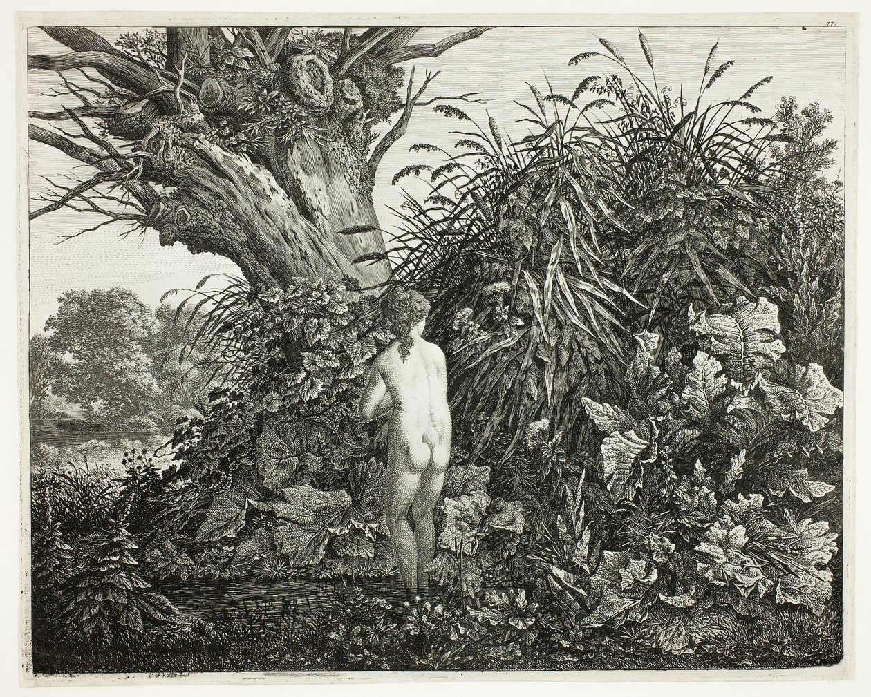 Nymfa v bažinatém lese od Carl Wilhelm Kolbe, the elder