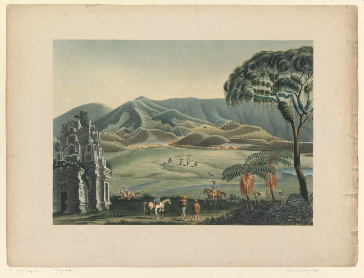 Pohled na krajinu na Dieng Plateau Dieng (název na objektu) od Carl Wilhelm Mieling (possibly)