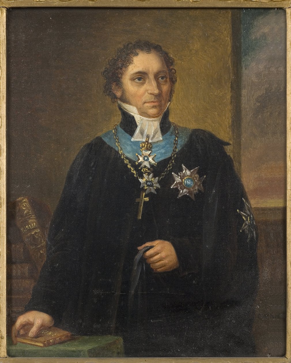 Portrét Johana Olofa Wallina (1779-1839), Nordgren, Carl Wilhelm (1804-1857). Olej na plátně. Rozměry: 18x15 cm. Národní muzeum Stockholm od Carl Wilhelm Nordgren