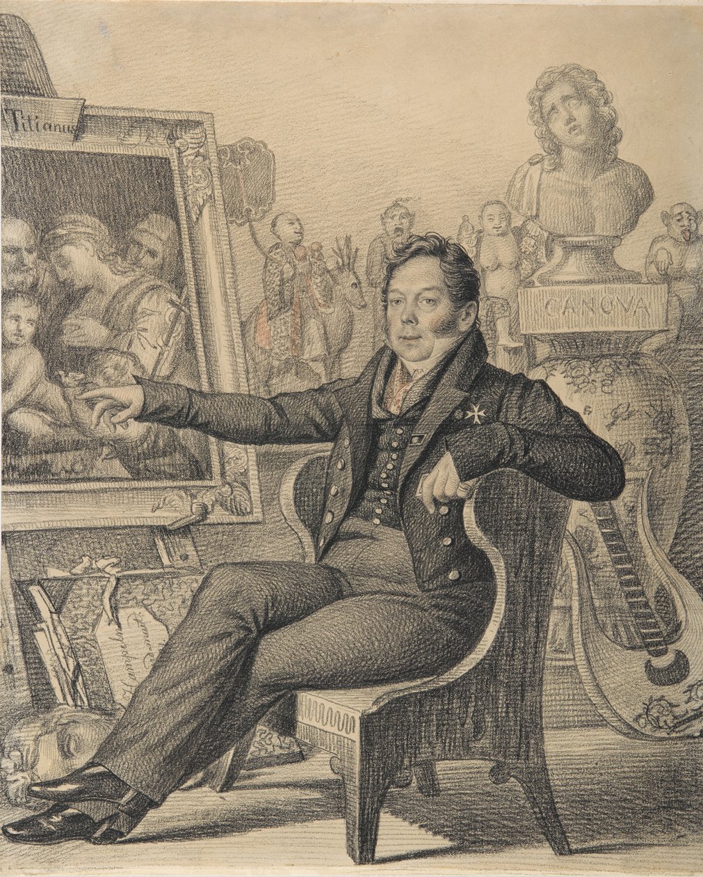 Portrét hraběte Nikity Ivanoviče Dondukova-Korsakova 1776-1857, 1821. od Carl von Hampeln