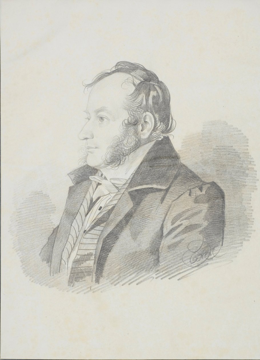 Portright of E.E. Jungzurt, 1830p. od Carl von Hampeln