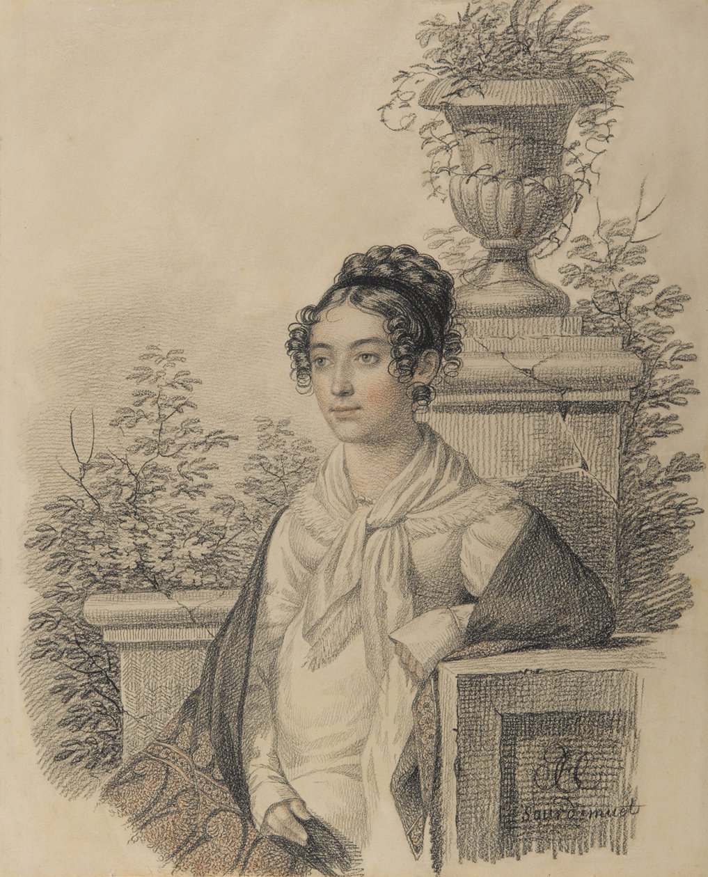 Portrét Olgy Nikolaevny Kokoshkiny, rozené Rezanové 1802-1828, mezi 1824 a 1828. od Carl von Hampeln