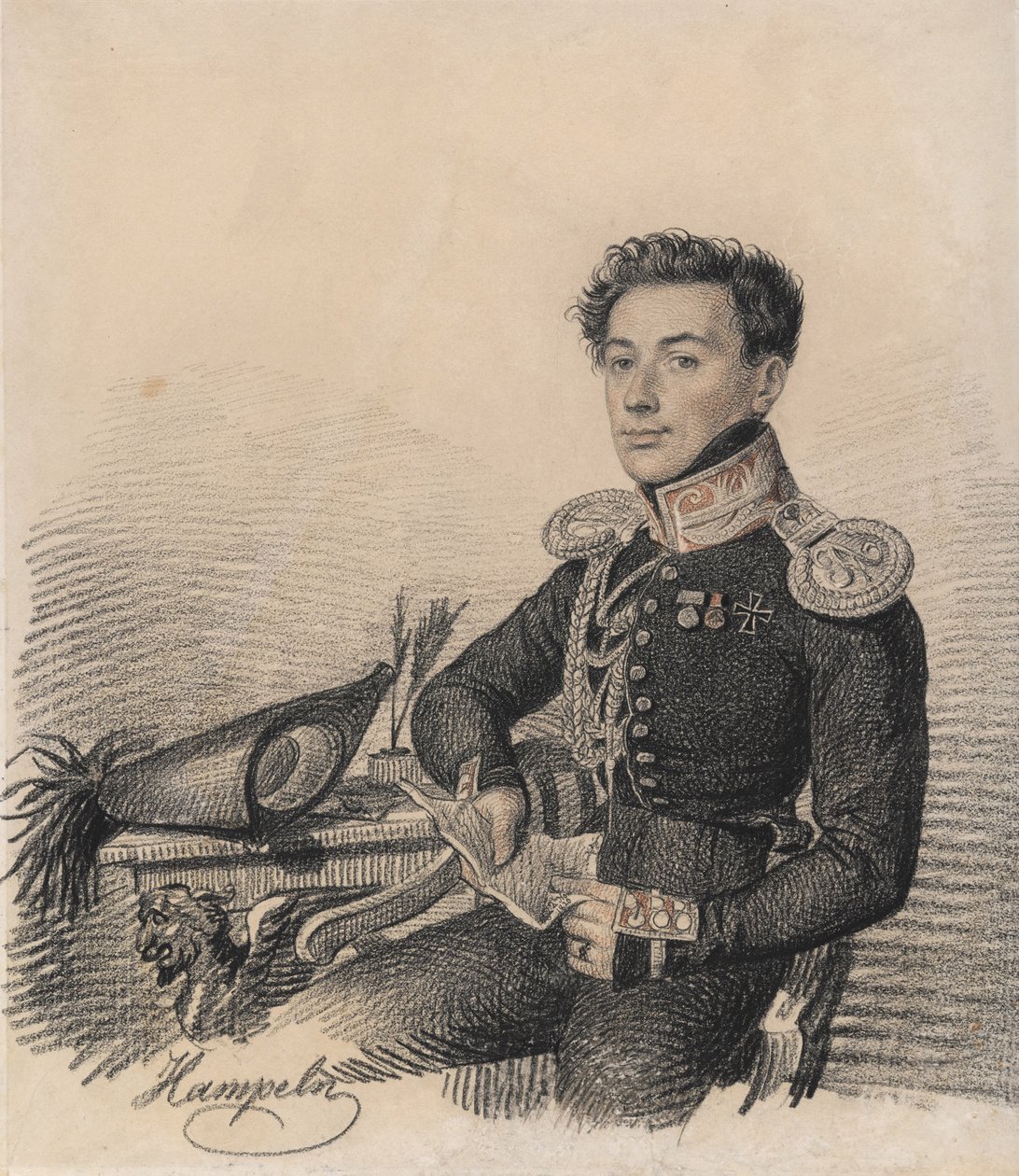 Portrét Sergeje Alexandroviče Kokoškina 1795-1861, 1820. od Carl von Hampeln