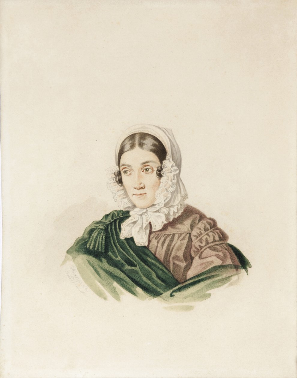 Portrét Tatiany Petrovna Lvové 1789-1848, rozené Poltoratskaya, 30. léta 19. století. od Carl von Hampeln
