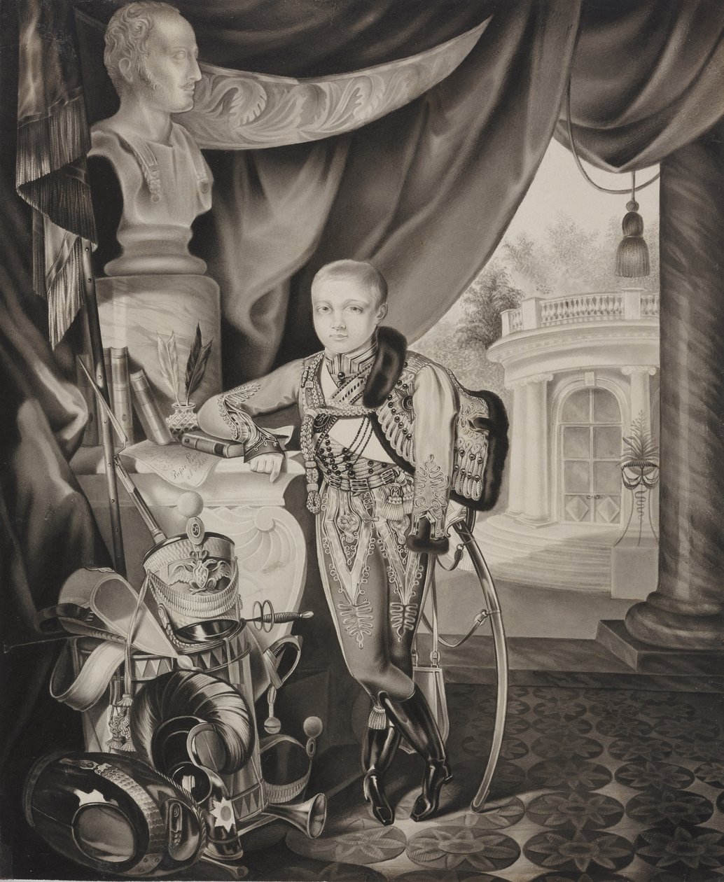 Portrét korunního prince Alexandra Nikolajeviče 1818-1881, 1827. od Carl von Hampeln