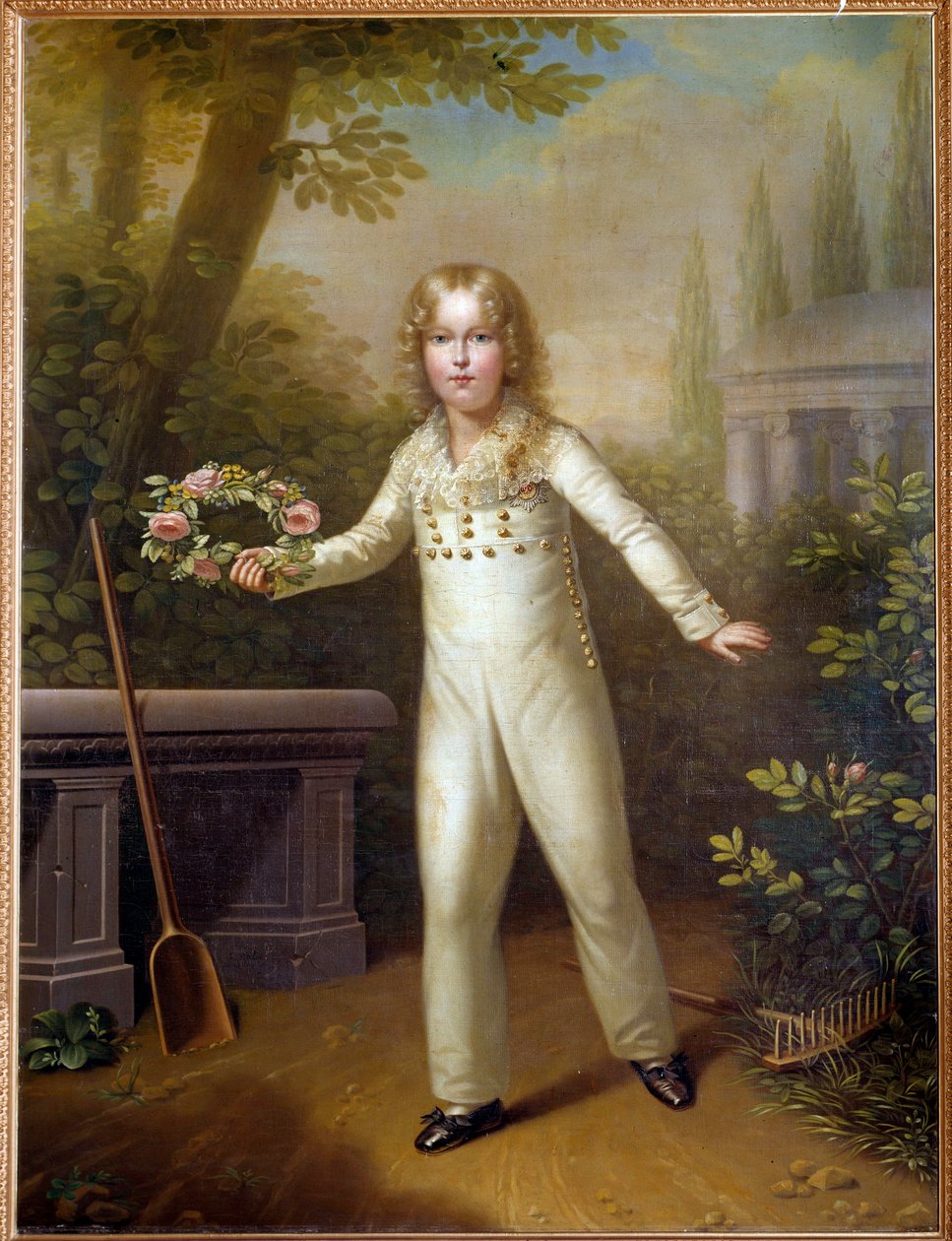 Portrét dítěte Aiglon (1811-1832) římský král Napoleon II., vévoda z Reichstadtu, syn císaře Napoleona I. kolem osmi let. Obraz Carla Salesa (1791-1870) (ex.autr.) 19. století Vídeň, Kunsthistorische Museum od Carl von Sales