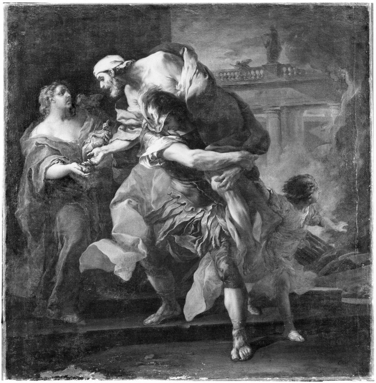 Aeneas nesoucí Anchises, 1729 od Carle van Loo