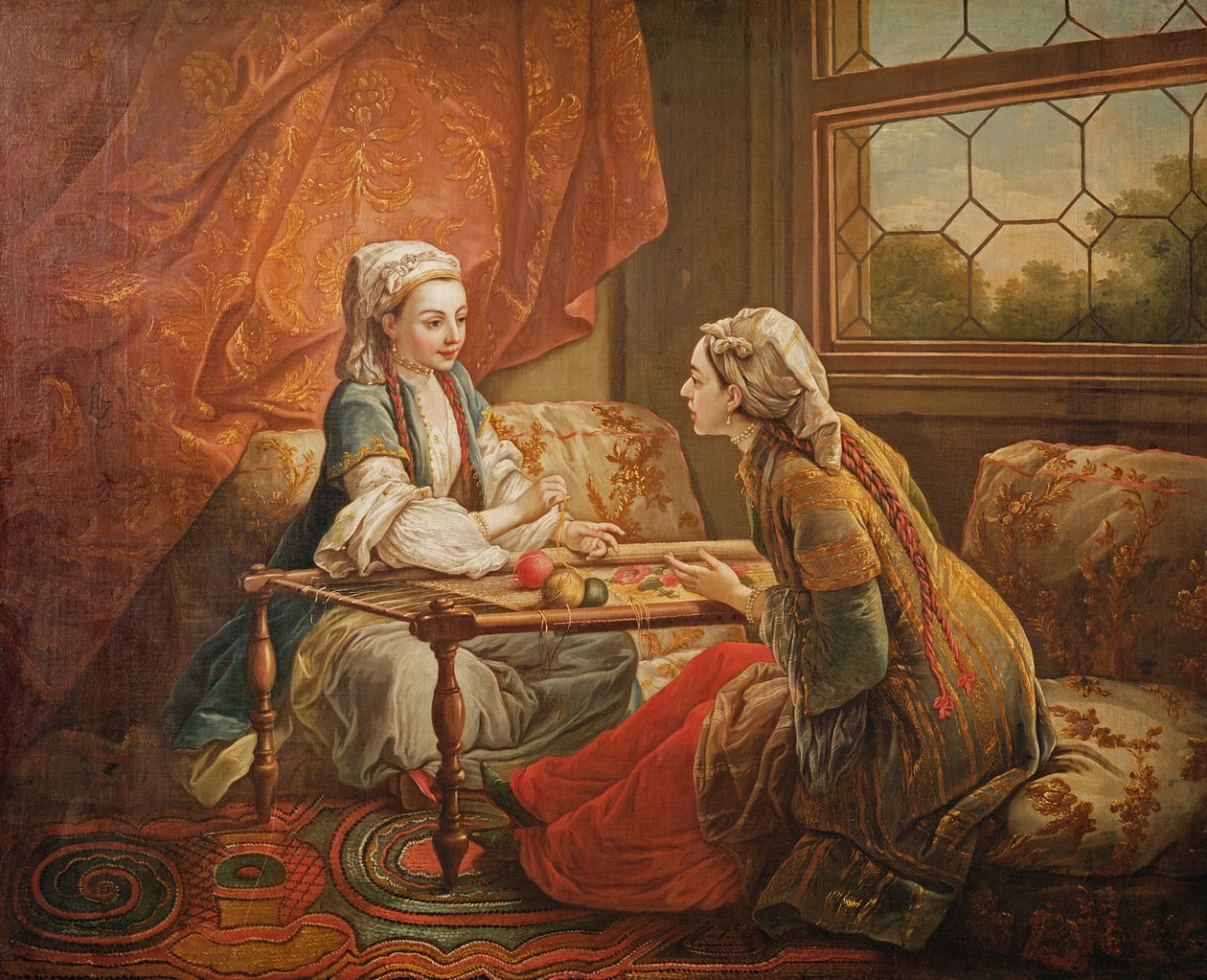 Madame de Pompadour v roli věštkyně od Carle van Loo