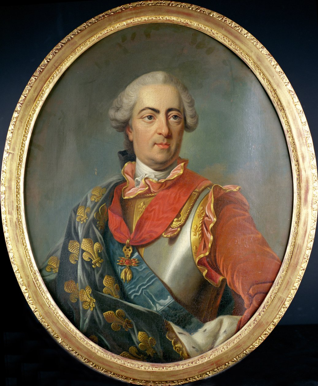 Portrét francouzského krále Ludvíka XV (1710-74), který nosí Řád zlatého rouna od Carle van Loo