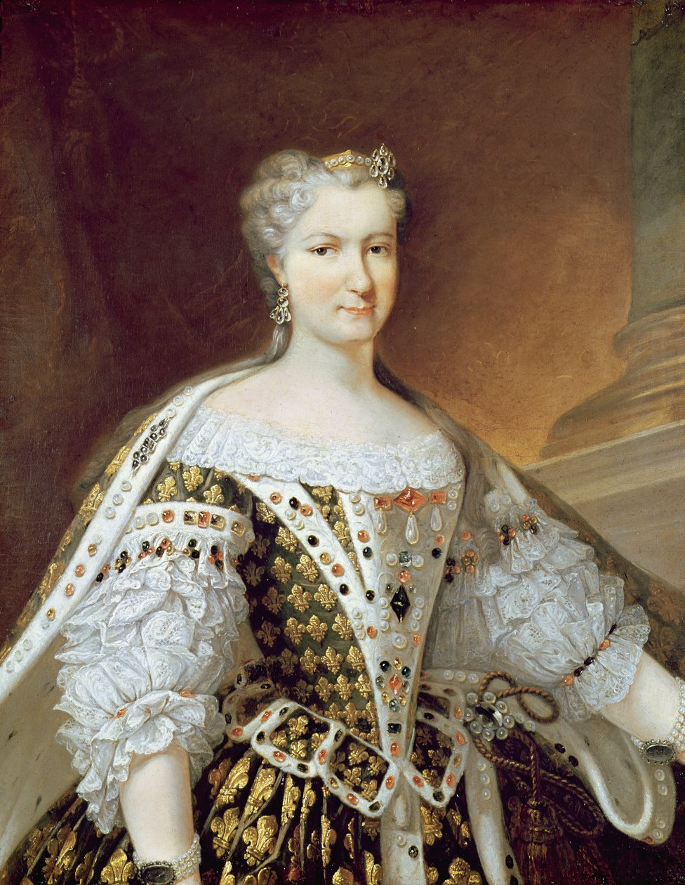 Portrét Marie Leszczynské, královny Francie a Navarry od Carle van Loo