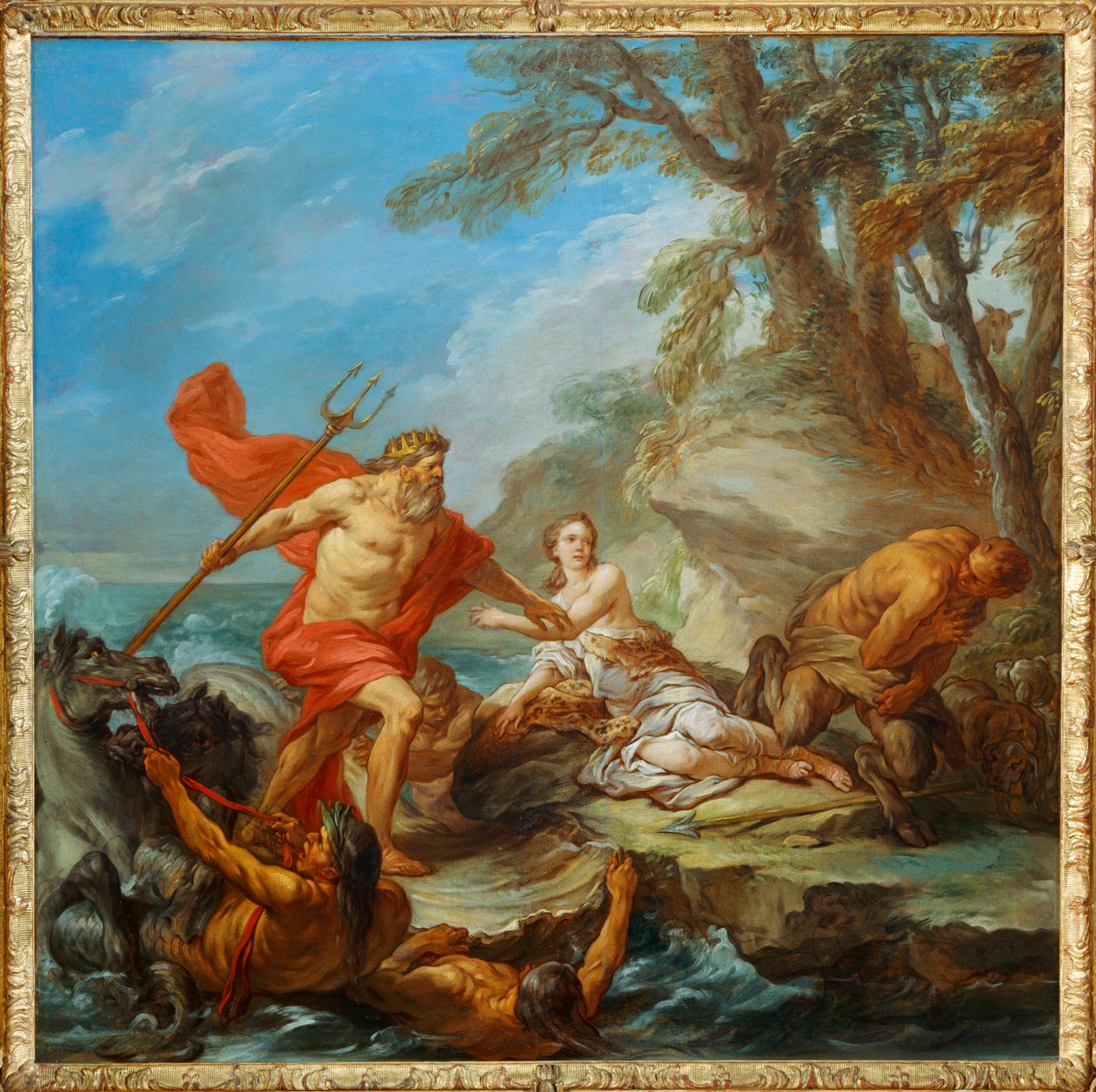 Neptun a Amymone. Směrem k ... od Carle Vanloo