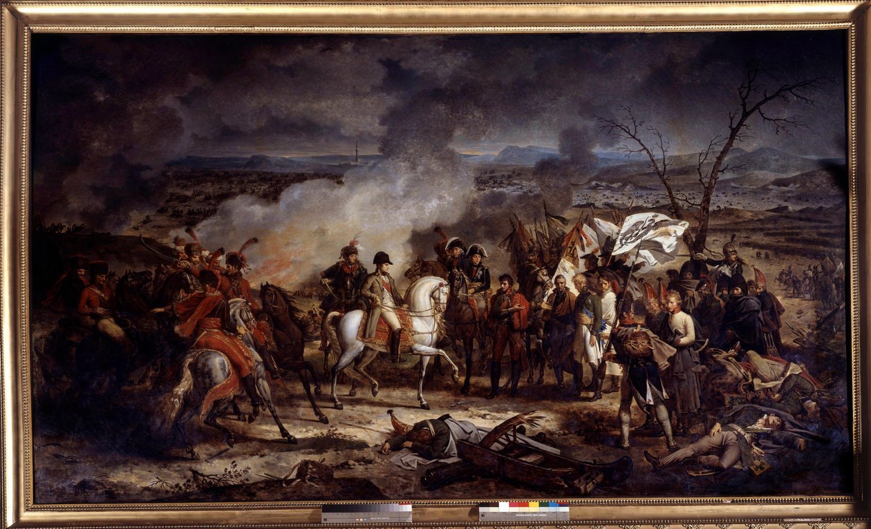 Napoleonská válka: „“ Císař Napoleon I. (1769-1821) během bitvy u Slavkova dne 2.12.1805. Obraz Antoina Verneta (1758-1836) 1805 Boissy Saint Leger. Chateau de Grosbois od Carle Vernet