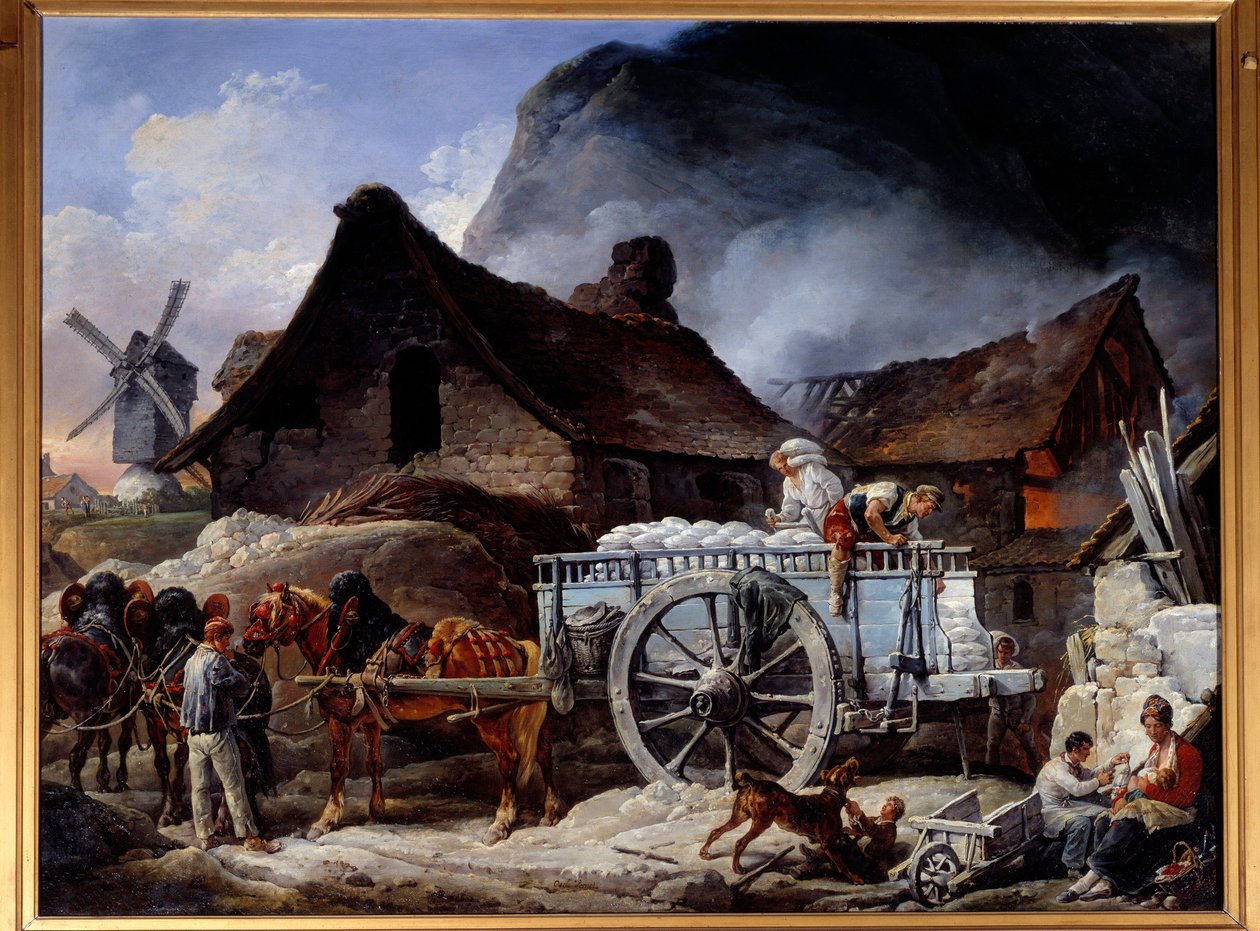 Sádrová pec na Montmartru Obraz od Antoina dit Carle Verneta (1758-1836) 1825 Fontaine Chaalis. Institut francouzského muzea od Carle Vernet
