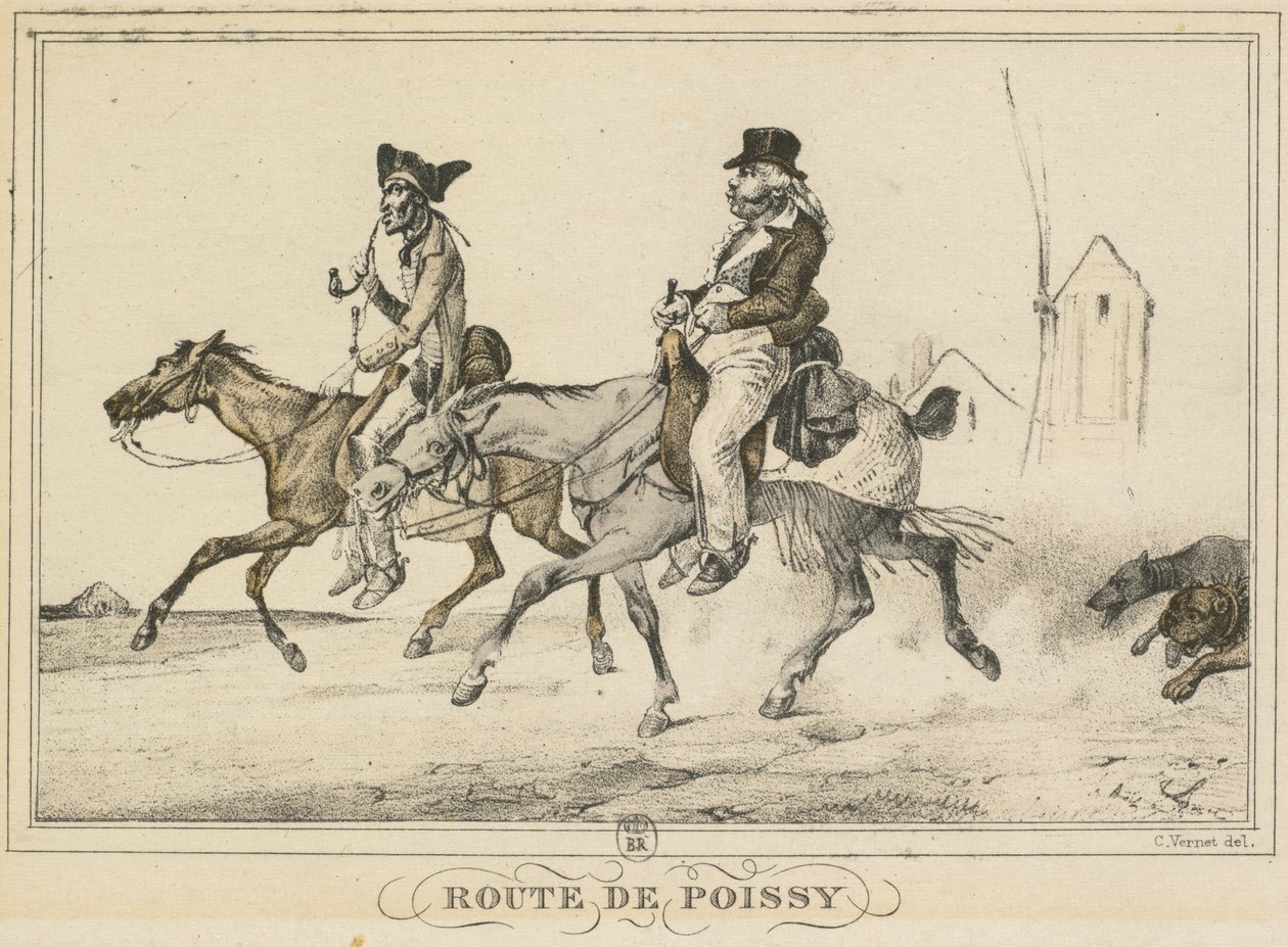 Scény každodenního života, Cesty a cesty: Cesta do Poissy od Carle Vernet