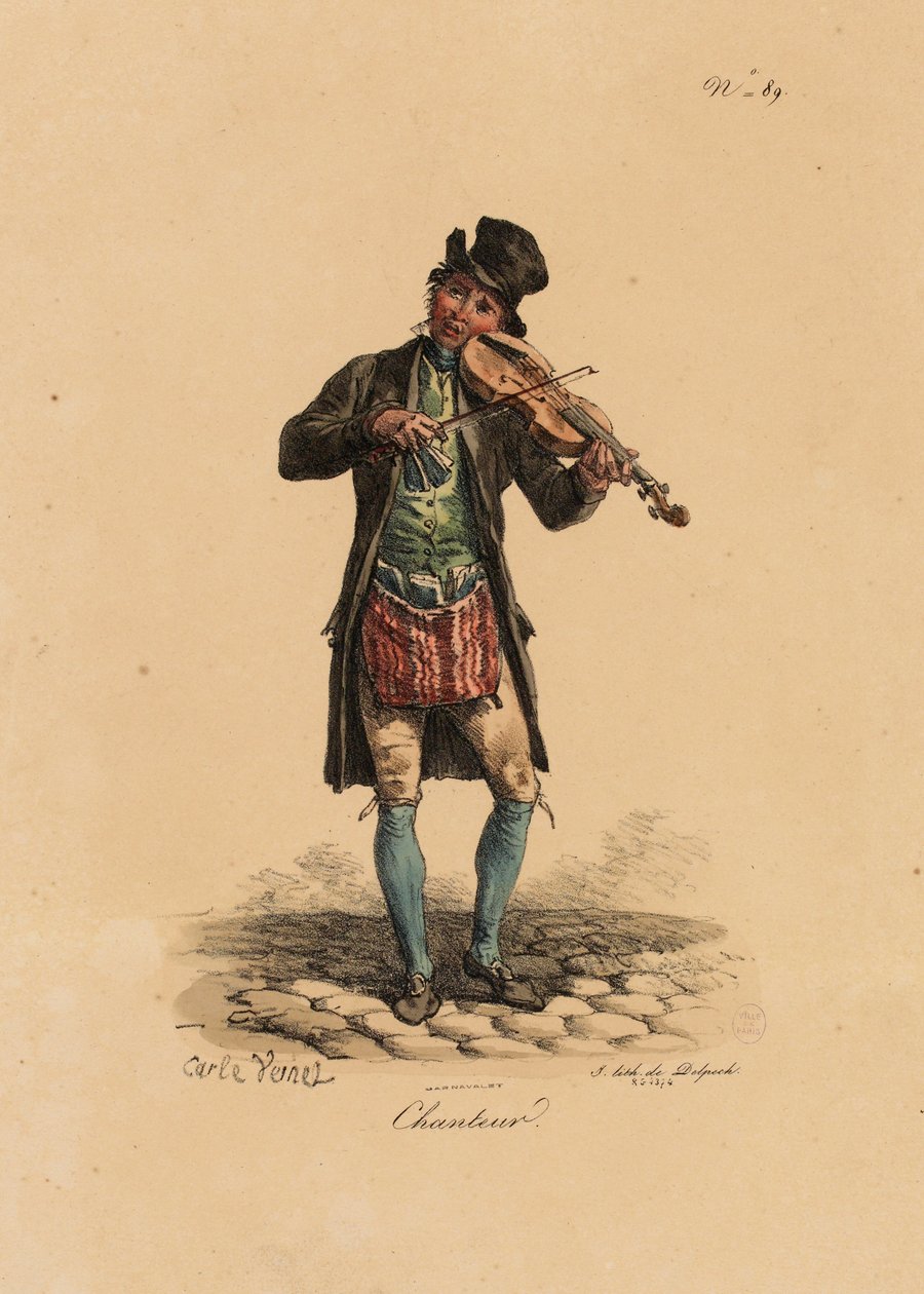 Katulaulaja Les Cris de Parisista od Carle Vernet