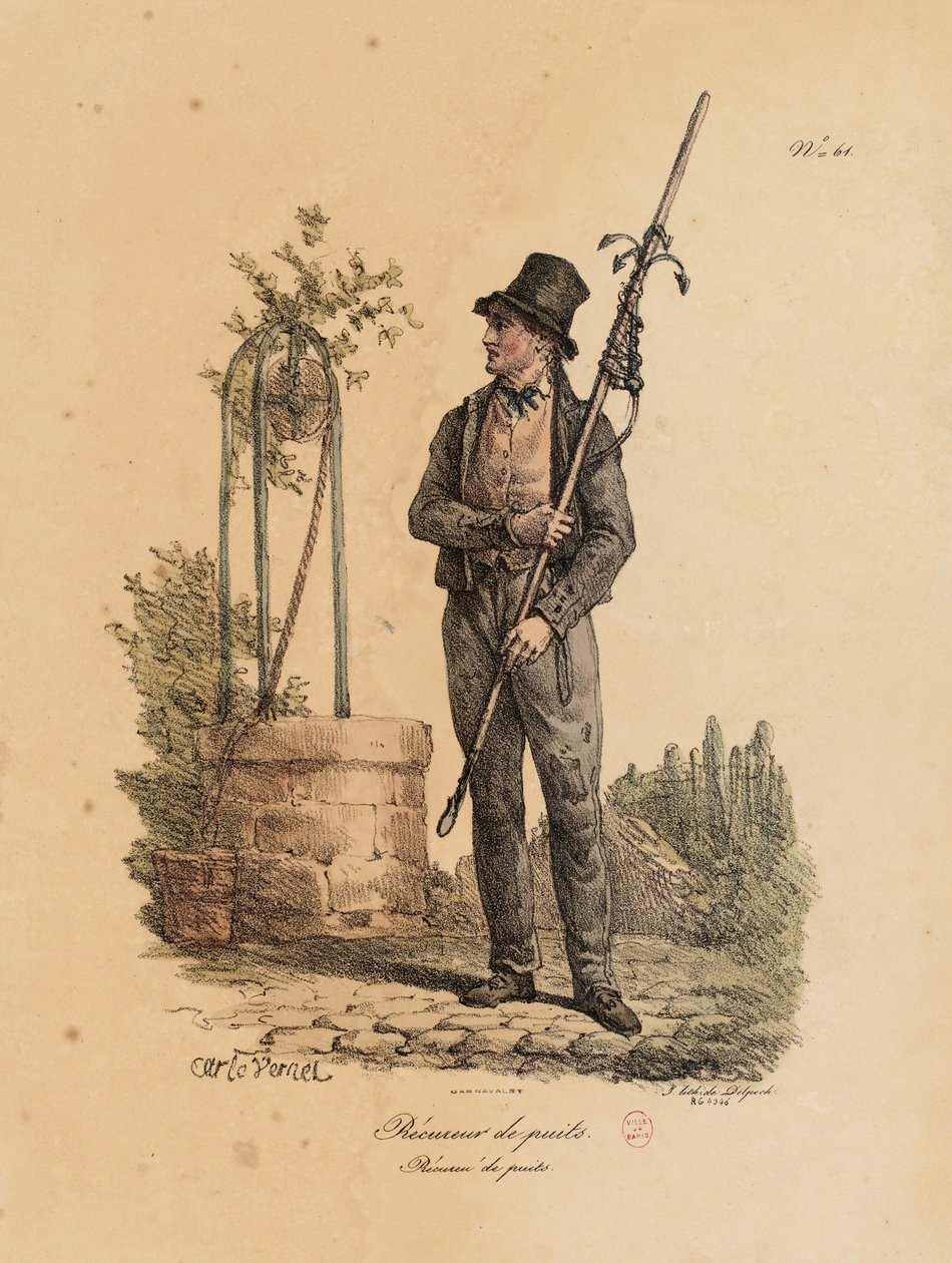 Čistič studní z „Les Cris de Paris“ od Carle Vernet