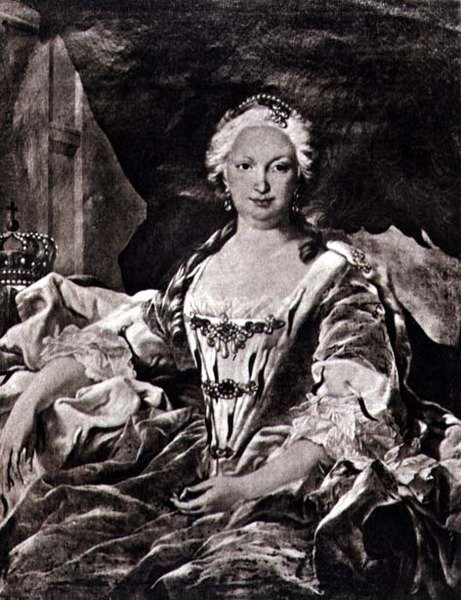 Isabella (Elizabeth) rozená Farnese (1692-1766) (litografie) od Carle van (after) Loo