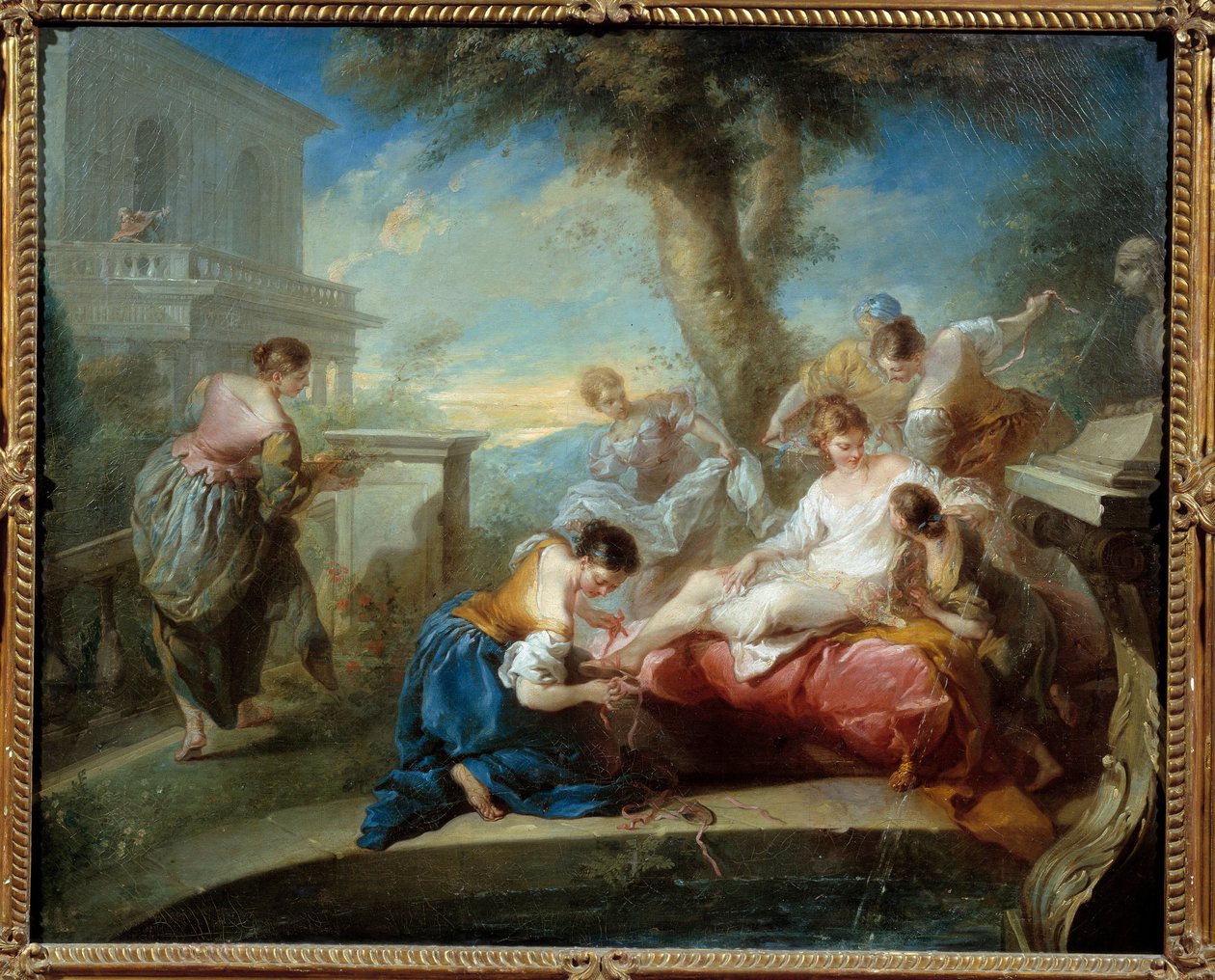 David a Betsabee. Obraz Carle Van Loo (1705-1765). Meaux.Musee Bossuet od Carle van Loo