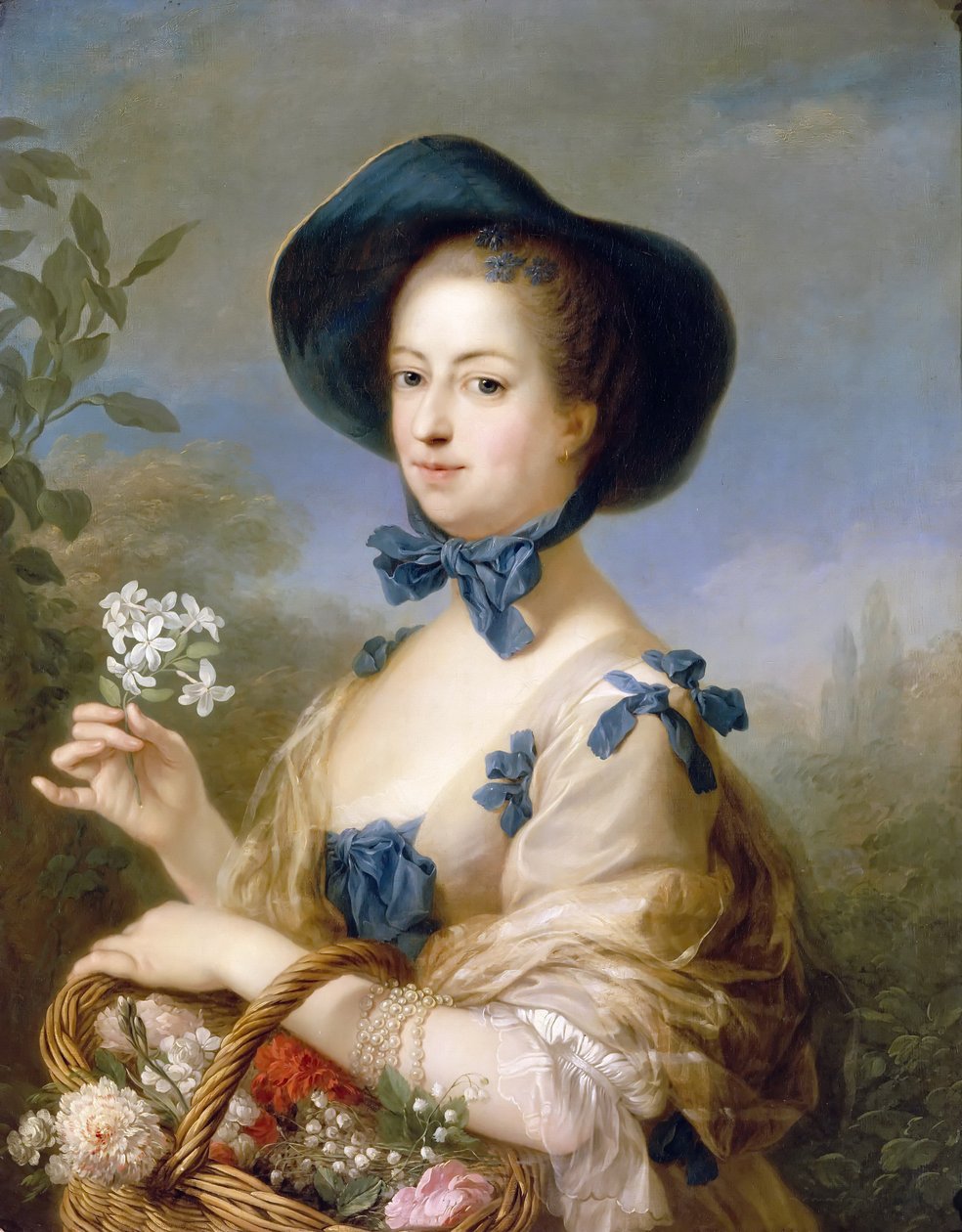Jeanne-Antoinette Poisson, Marquise de Pompadour Krásná Jardiniere od Carle van Loo