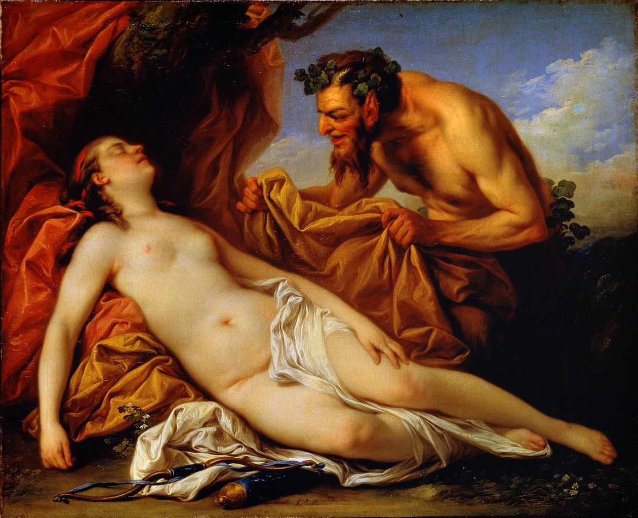 Jupiter a Antiope, c1753 od Carle van Loo