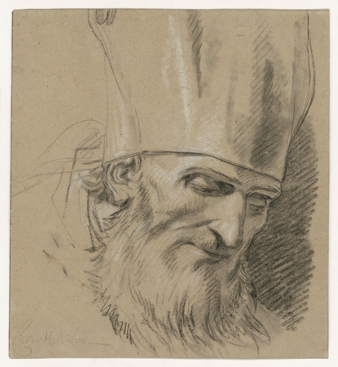 Studie hlavy biskupa od Carle van Loo